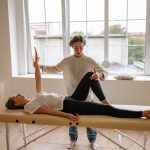 A Woman Lying on the Therapy Bed